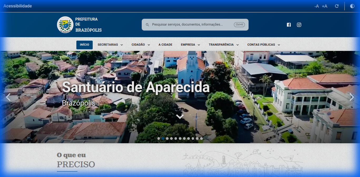 Screenshot do projeto Prefeitura de Brazópolis