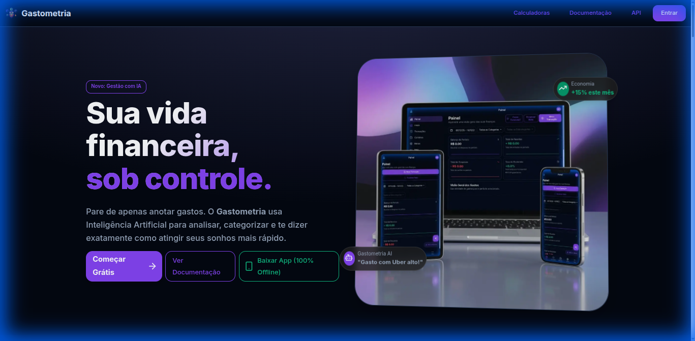 Screenshot do projeto Gastometria