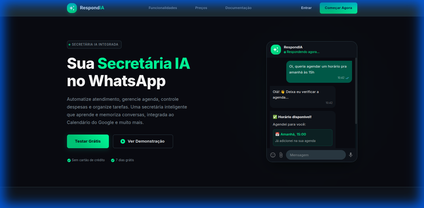 Screenshot do projeto Respondia